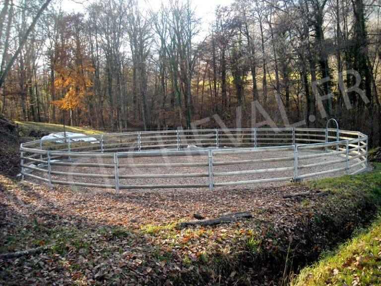 Rond de Longe Bois & Galva - Modulable et Déplaçable - ROND006 - Acier Galvanisé et Bois Pins Autoclave_0