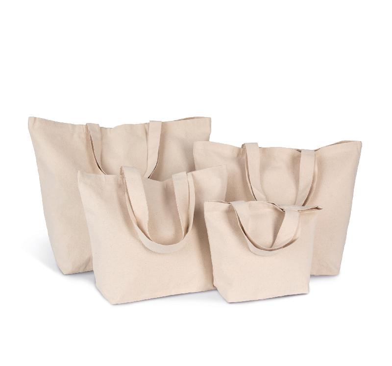 Sacs shopping à soufflet 100% coton - différentes tailles - Réf: KI0295 - Kimood_0