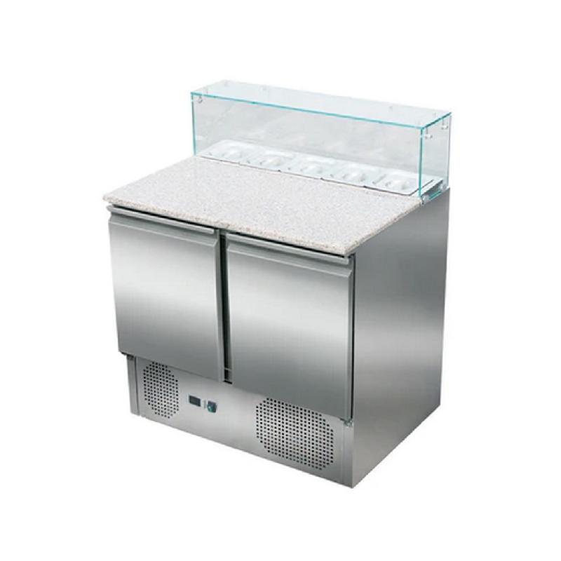 Saladette professionnel 2 portes 288 l avec plan de travail en gran... - PTHPS900G_0