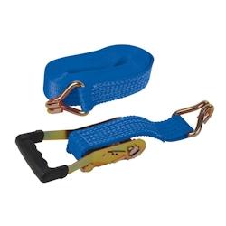 Sangle d'Arrimage avec Crochet en J 8 m x 50 mm - Testée à 1300 kg, Résistante jusqu'à 2600 kg - Silverline - jaune 5024763041341_0