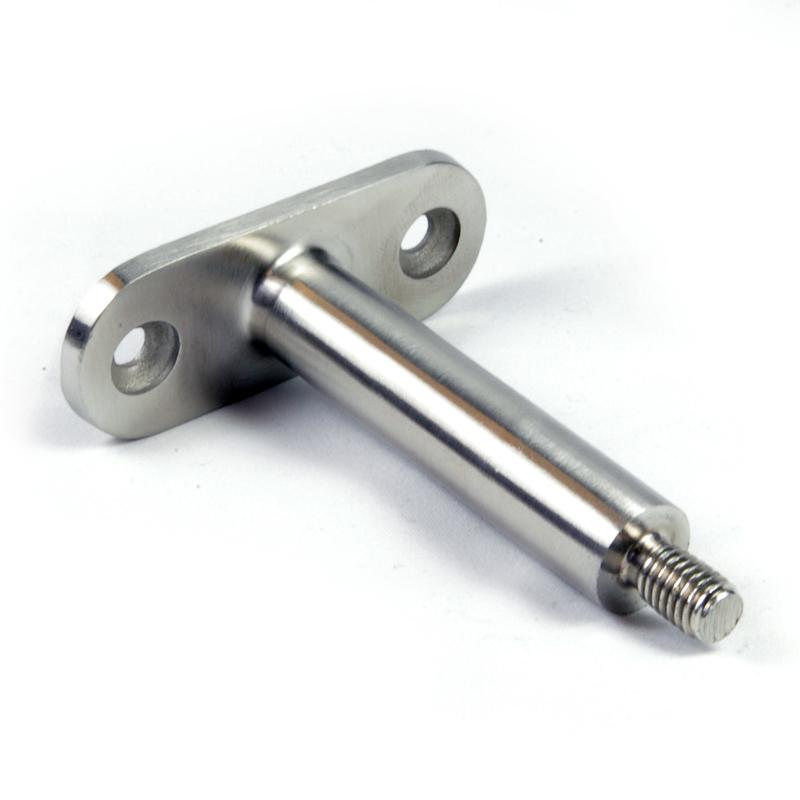 SUPPORT MAIN COURANTE INOX 304 - FILETÉ M8 - PLAT