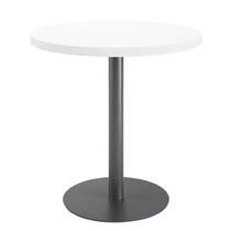 TABLE DE RÉUNION RONDE BLANC Ø 80 CM - PIÉTEMENT ANTHRACITE - ARCH