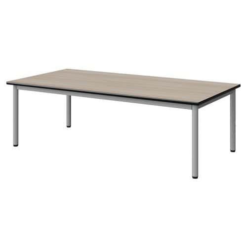 TABLE MALIBU 160X80 T1 4P STRA ANTIB ACACIA/NOIR GRIS 9006