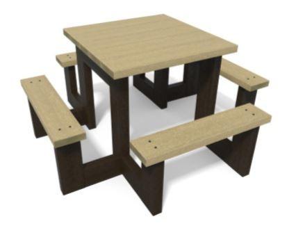 Table pique-nique en plastique recyclé pour enfants - Pom d'Api_0