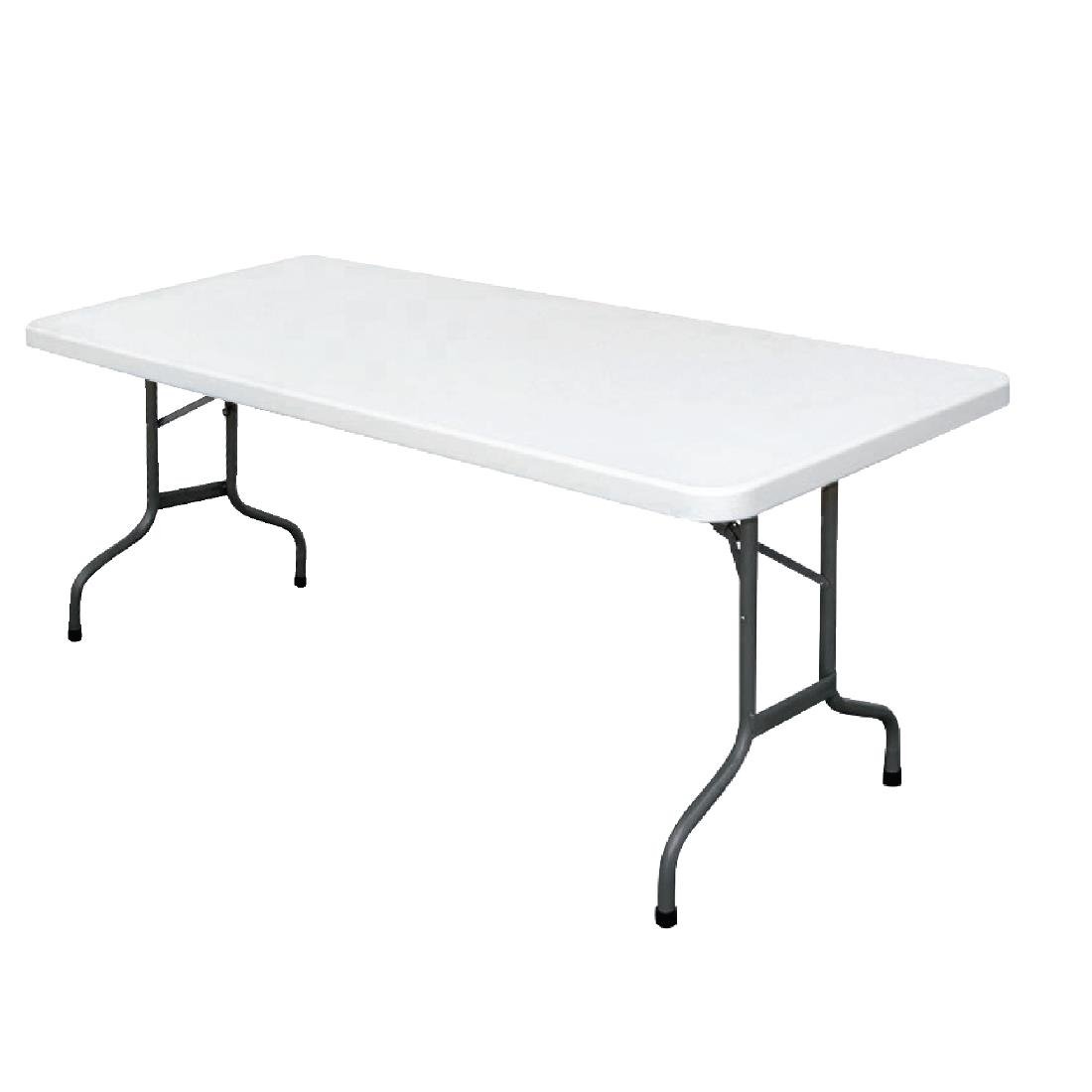 U543 - Table rectangulaire pliante Bolero - 1827mm - 745(h) x 1827(l) x 750(p)mm - résistante aux intempéries et pieds pliables_0