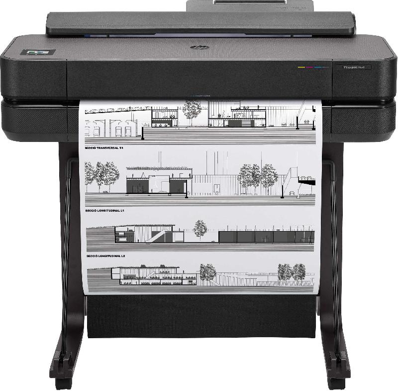 HP DesignJet T650 24-in - Imprimante grand format à jet d'encre thermique - Ultra-rapide avec résolution 2400x1200 DPI_0