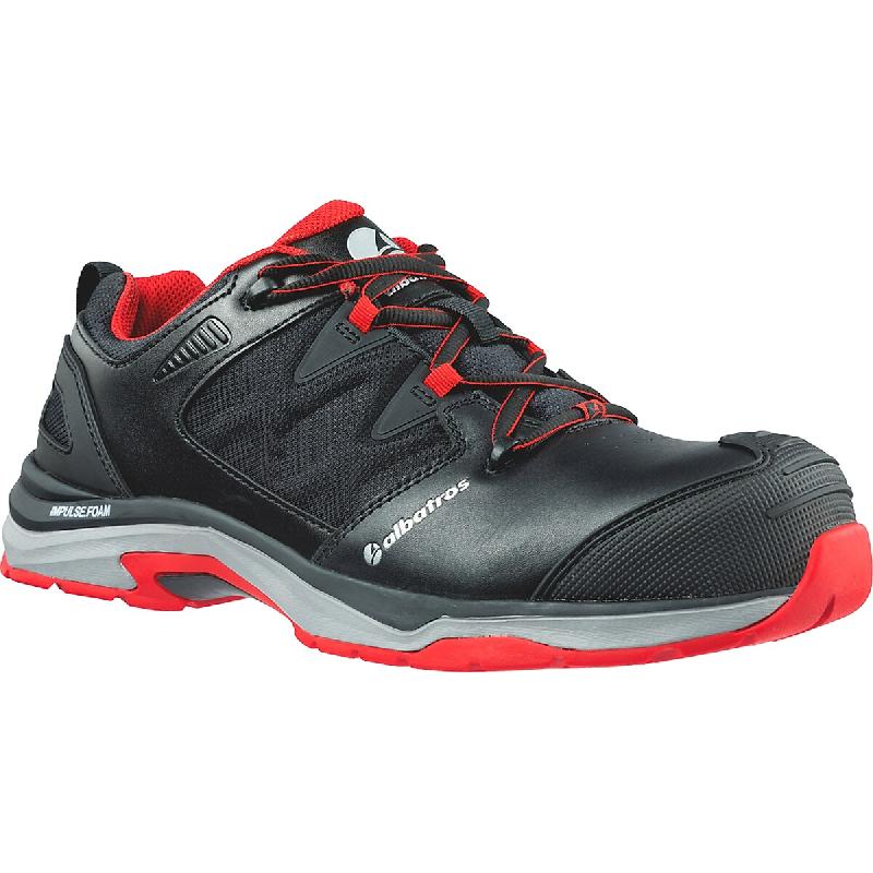 Albatros ULTRATRAIL BLACK LOW S3 ESD HRO SRC - Chaussures de sécurité - noir/rouge 44 - 44 multicolore multi-matériau 4051428072816_0