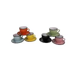 Antic Line Créations tasses et sous tasses Espresso x6 Ø10cm Antic Line Creations - 3700407986156_0