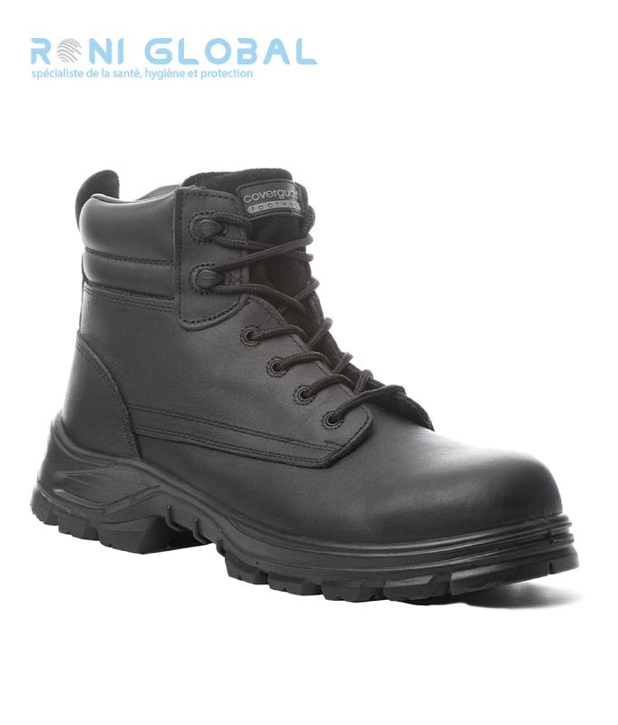 Chaussures de sécurité montantes sans métal SRC S3 - Aventurine Coverguard en cuir pleine fleur_0