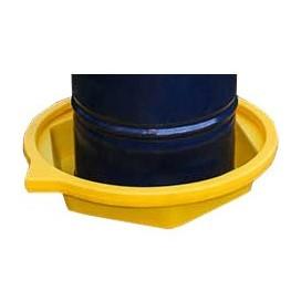 Bac de rétention cylindrique en polyéthylène 54L - pour 1 fût de 205L - résistant aux produits chimiques et UV_0