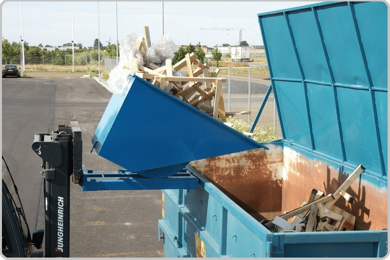 Benne auto-basculante 3000L - blanc - capacité 3000kg - dimensions 2073x1866x1248mm_0