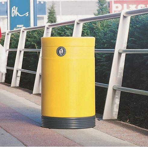 Corbeille Extérieure Loulou en Polyéthylène - 85L - Résistante et Moderne_0