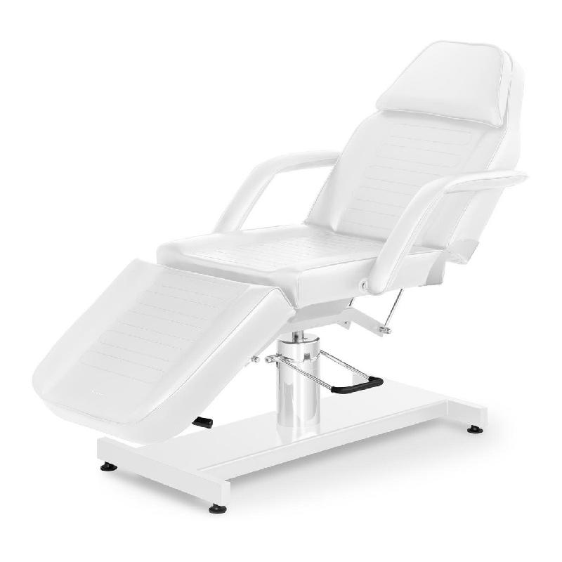 Fauteuil esthétique professionnel en PVC synthétique - Fer et inox - Blanc - Réf 14_0001661_0