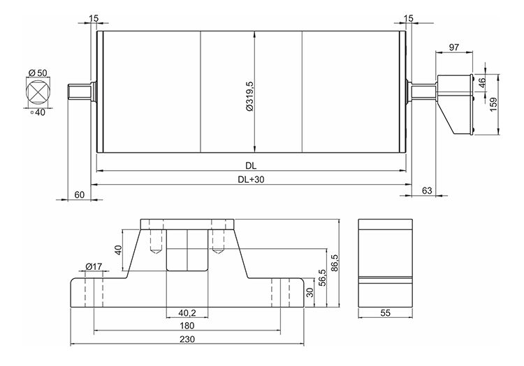 G315 - Tambours moteurs Gesto Drum Motors - Vitesse de 0,80 à 4,60 m/s - Convoyeurs haute performance et applications variées_1