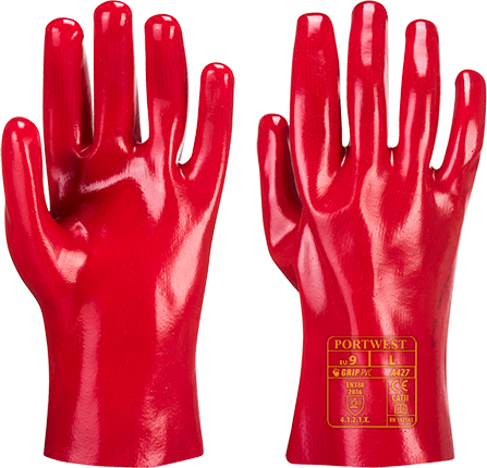 Gant pvc rouge rouge a427, xl_0