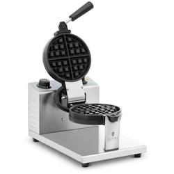 Helloshop26 - Gaufrier professionnel rond 4 petites gaufres 1200 watts acier inoxydable 14_0009105 - 3000221451077_0