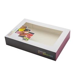 Coffret pâtissier décor Instant Gourmand avec fenêtre 620x420x120mm x25 JORIDEAL - blanc en carton 3519400476003_0