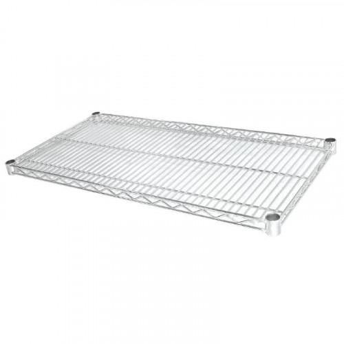 LOT DE 2 ÉTAGÈRES CHROMÉES 1220 X 460 MM POUR RAYONNAGE VOGUE