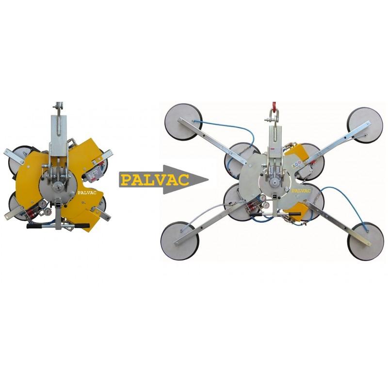 Palonnier à ventouses autonome pour vitrage VB4+4 - 400 à 800 kg - Rotation et basculement manuel ou électrique_0