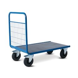 Provost Chariot manutention avec dossier grillagé charge 500kg - 70 x 120 x 100cm - bleu acier 400901032_0