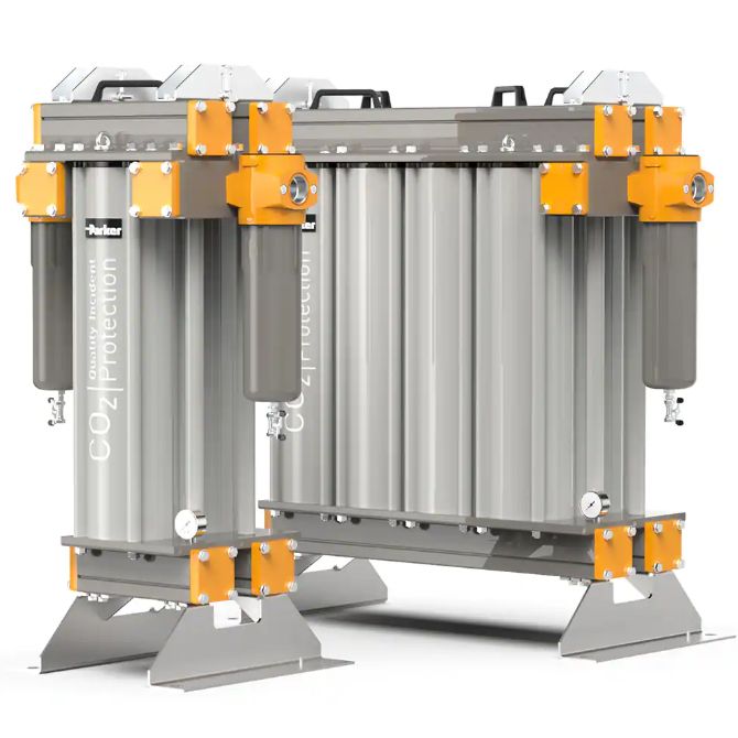 Purificateur de gaz Parker - Systèmes PCO2 pour protection qualité CO2 - Débits jusqu'à 4537 kg/h_0