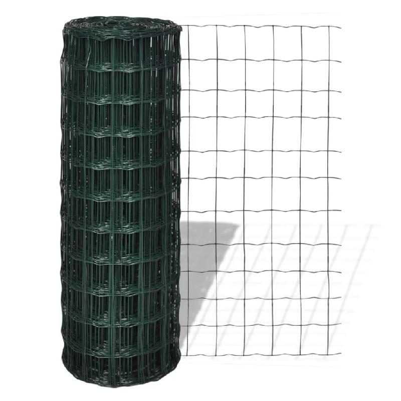 Vidaxl clôture euro acier 25 x 0,8 m vert 140578_0