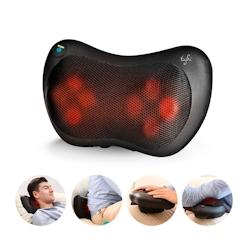 Yoghi – Coussin De Massage Shiatsu – Noir - 8 Têtes – Chauffant – Multiusage – 20w - 3662738027529_0