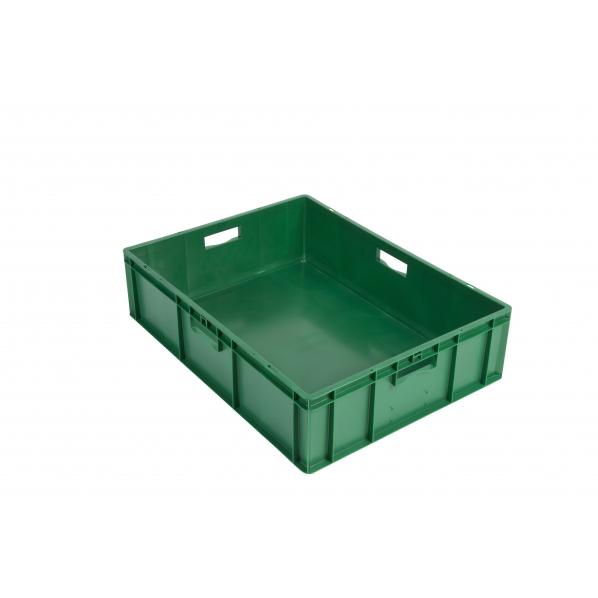 Bac norme Europe en plastique - 800 x 600 x 210 mm - Vert - Contact alimentaire - Rolléco_0