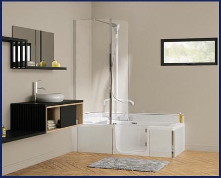 Baignoire à porte bains / douches "kineduo"_0