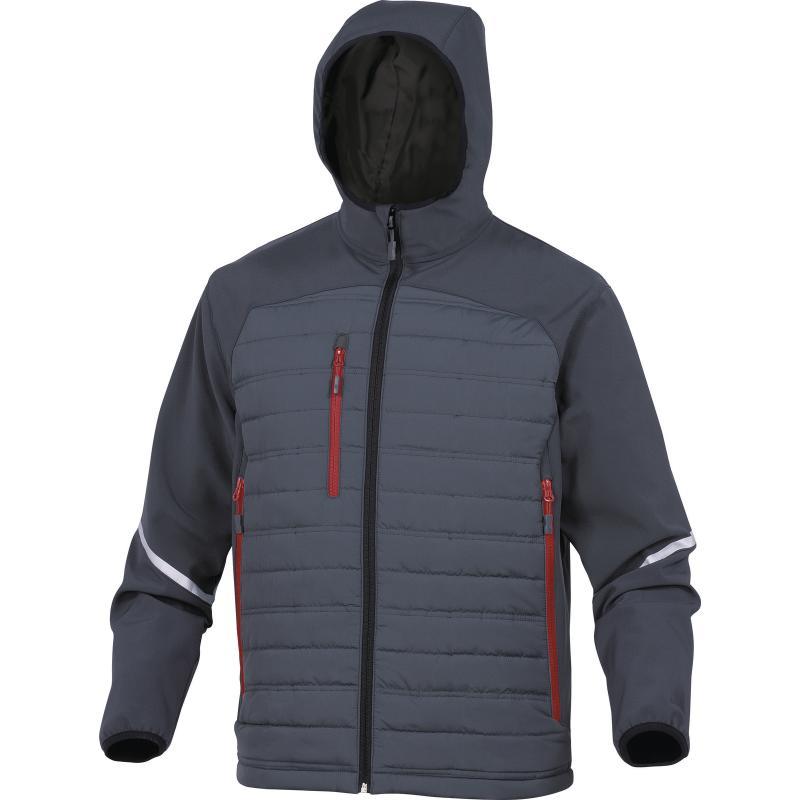 Blouson bi-matière softshell et polyester matelassé - 5 poches - Fermeture zip anti-froid_0