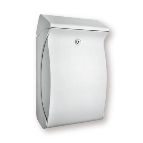 Boîte aux lettres en PVC Swing - Design compact, résistant aux intempéries, disponible en blanc ou argenté_0