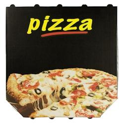 Boîte Pizza Black Box Treviso - Carton - 33 x 33 x 4 cm - par 100 - noir en carton 3760394091219_0