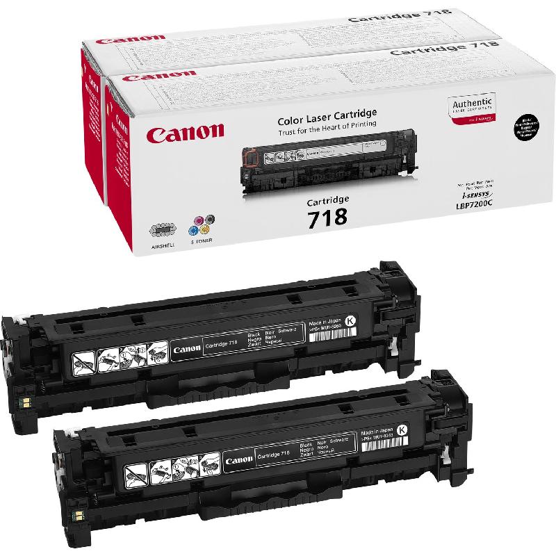 Canon CRG-718 Bk VP Original Noir 2 pièce(s)_0