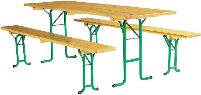 Ensemble table et banc en bois 