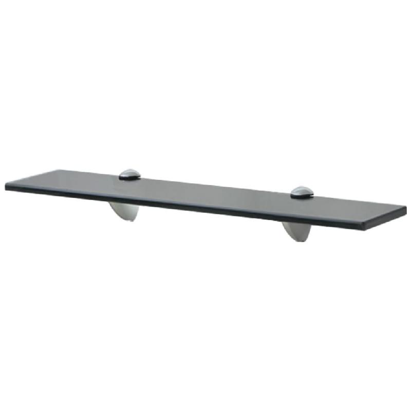 Étagère murale design en verre trempé noir - 50 x 20 cm - 8 mm - Charge 10 kg - 2702153/2_0
