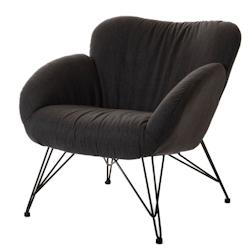 Fauteuil Océane gris foncé -  Autre Tissu Amadeus 73x71 cm - gris 3520071888842_0