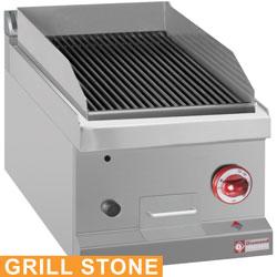 Grill pierre de lave module 1/2 - grille en fonte double face - G77/GP4TO-G - cuisson en acier inox, réglable en hauteur_0