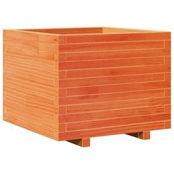 Helloshop26 - Jardinière bac lit surélevé plantes fleurs terrasse jardin cire 60 x 60 x 49,5 cm bois de pin massif marron 02_0038473 - 3000217685059_0