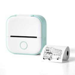 Mini Imprimante Portable Bluetooth Pour Étiquettes Et Photos Rose Blanc + Vert YONIS - blanc 3615616969787_0