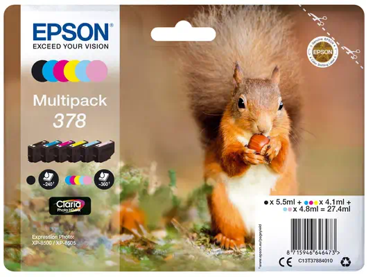 Multipack 6-colours 378 Claria Photo HD Ink_0