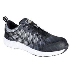 Portwest - Tennis de sécurité pour femmes OVE Steelite S1P Noir / Blanc Taille 42 - 42 noir matière synthétique 5036108317769_0