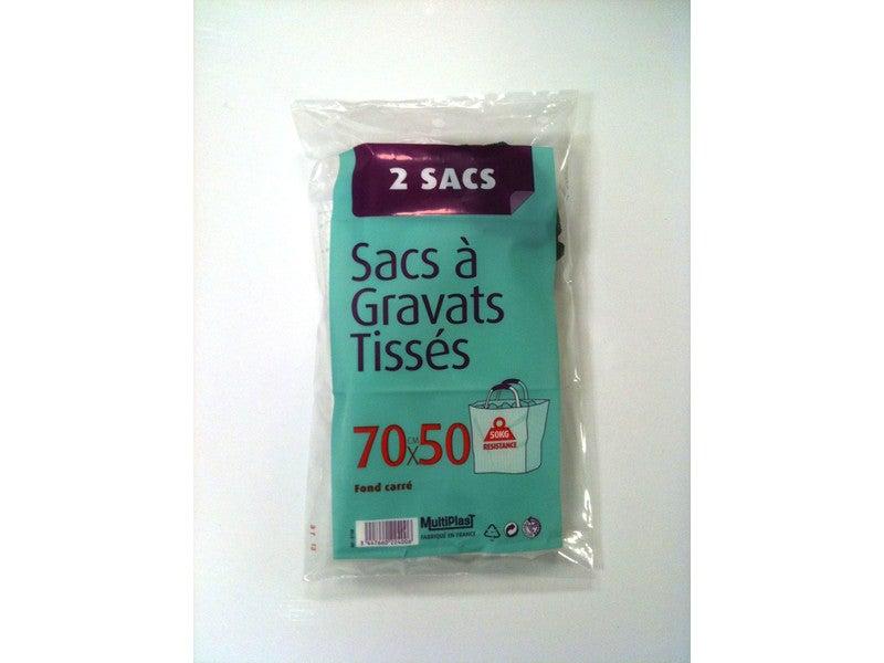 Sac à gravats MULTIPLAST - Polypropylène - h.50 x l.40 cm - 80L - Blanc_0
