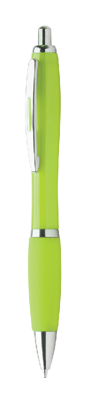 Stylo à bille en plastique - encre bleue - couleur vert citron - poids 11g_0