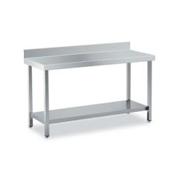 Tables Inox de Travail DISTFORM Premium avec Dosseret et Etagère - Profondeur 700 mm longueur 2400 mm - QM170240_0
