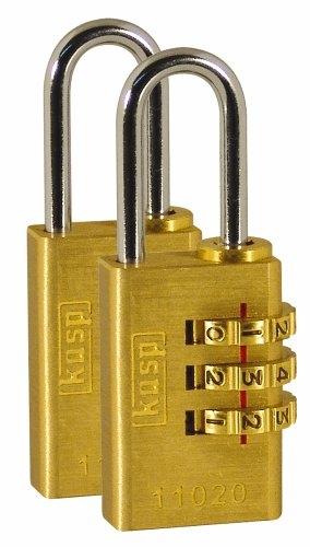 KASP K11020D2 - Cadenas en laiton à combinaison 20 mm - Lot de 2 - Code à 3 chiffres_0
