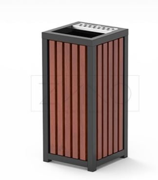 Altus 03.052.01.Sc - Cendrier corbeille élégant en acier inoxydable et bois - Zano_0