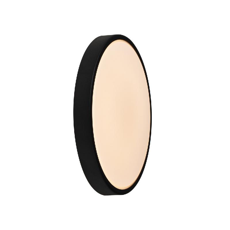 Applique murale OLIVER Round Matière plastique Noir, H.19.5 - IP54 - LED Module /Nordlux Extérieur - noir 5704924011009_0