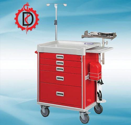 B-6256 - Chariot médical d'urgences - Ets Dahmane - Longueur 850 mm - Système de verrouillage central_0