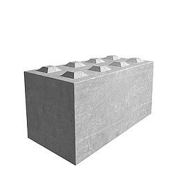 Bloc béton empilable - Tessier TGDR - longueur 80 cm avec ou sans ergots_0