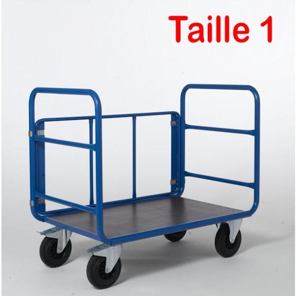 Chariot 3 côtés tubulaires - Longueur 1150 mm - Capacité 500 kg - Marque Rolléco_0